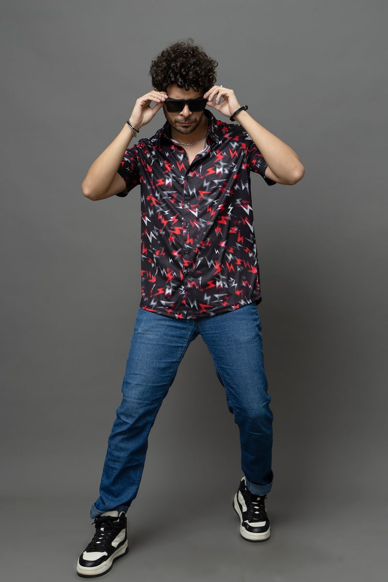 Go Devil Printed Black Shirt for Men - Image 3